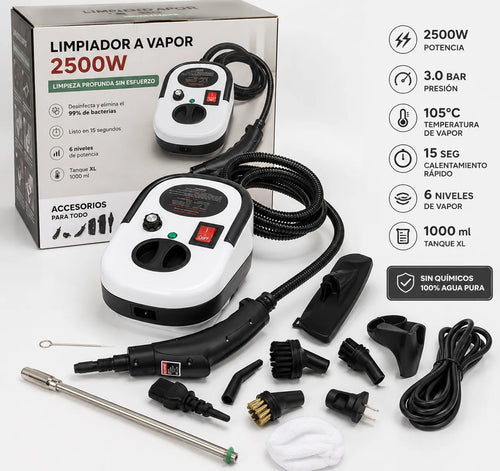 LIMPIADOR A VAPOR MULTIUSOS 9 ACCESORIOS